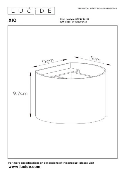 Lucide XIO - Wandlamp - LED Dimb. - G9 - 1x3,5W 2700K - Verstelbare stralingshoek - Roest bruin - technisch